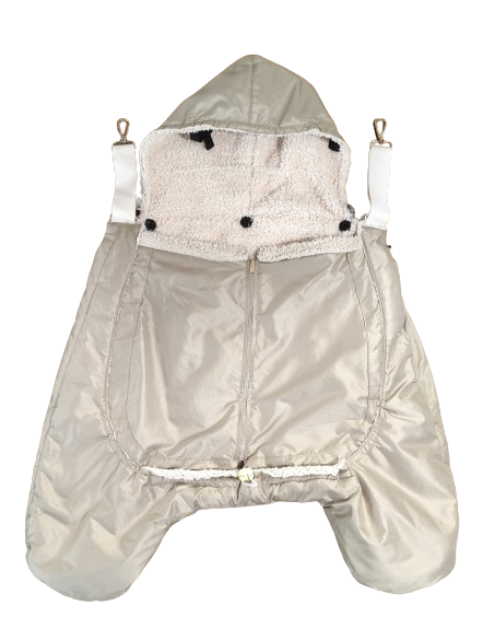 Monkey Mum® Isolerende zak van nylon met berenvacht voor draagzak of kinderwagen Carrie - 2e kwaliteit - Beige - Klein