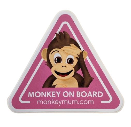 Autosticker Monkey Mum® - Roze