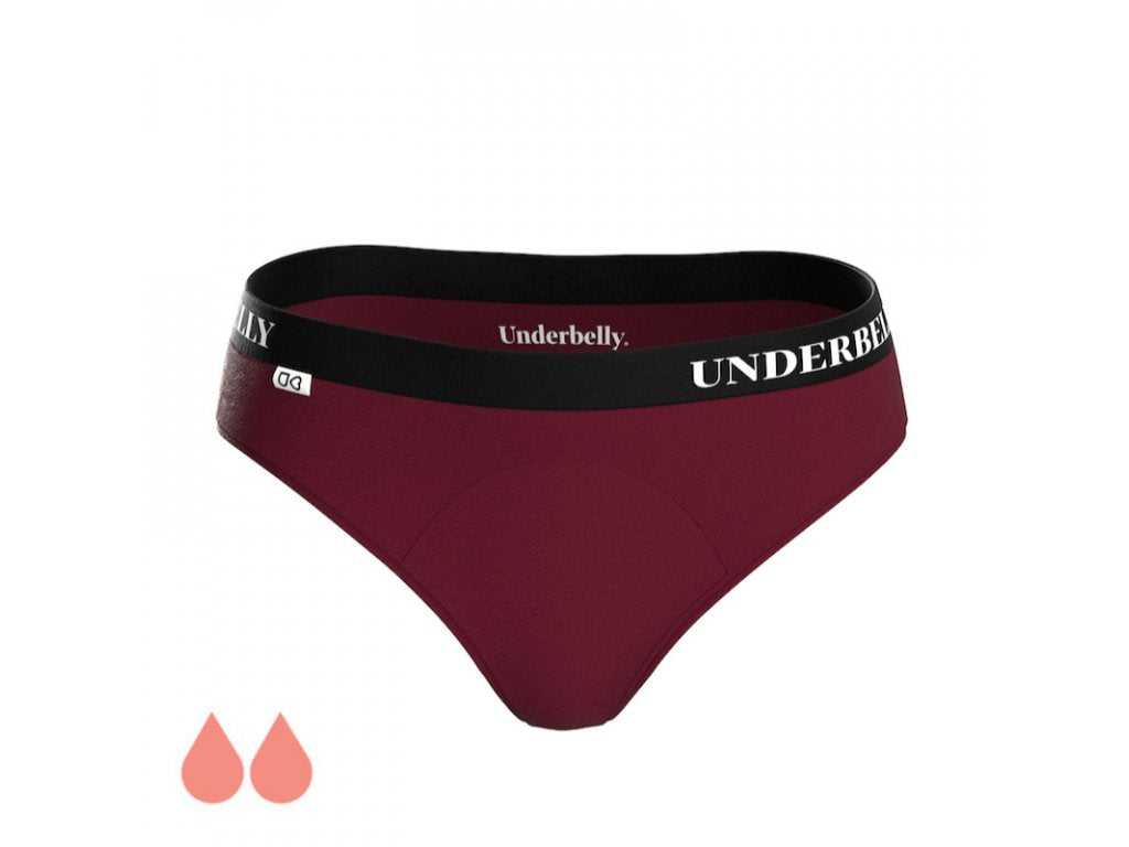 Culotte menstruelle Underbelly univers, Menstruations plus faibles - bordeaux