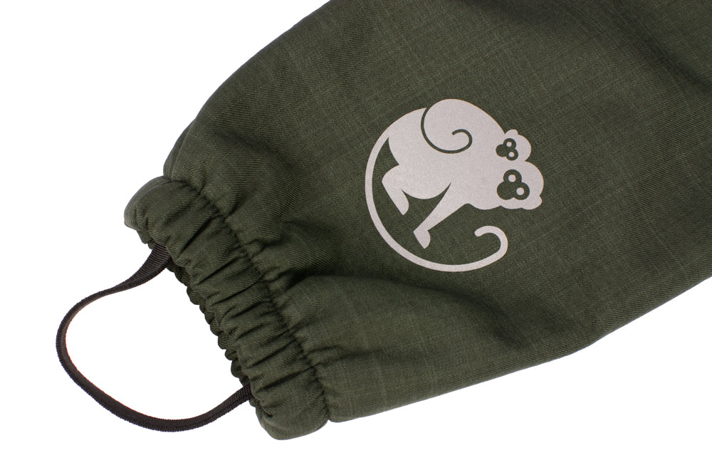 Meegroeiende kinder-winter-softshellbroek met teddyfleece Monkey Mum® - Khaki boswachtertje
