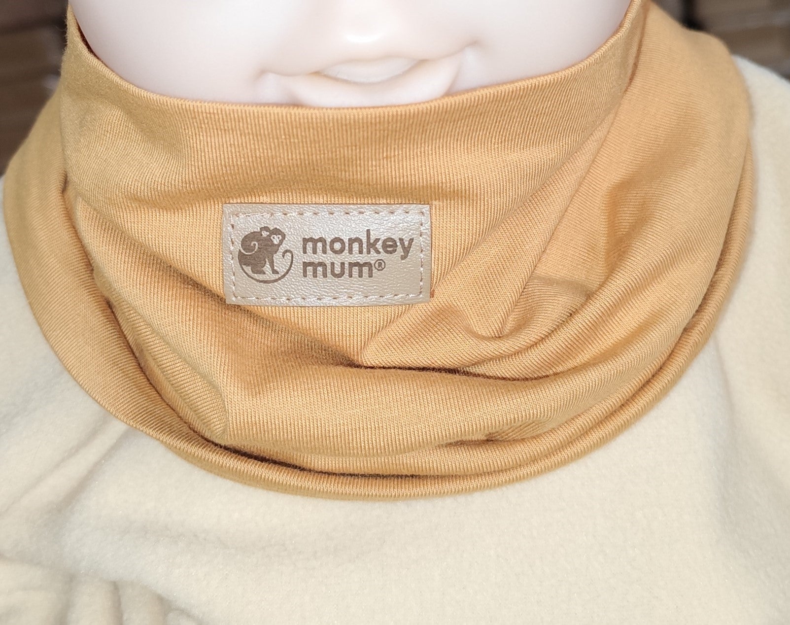 Nekwarmer Monkey Mum® - Mosterd