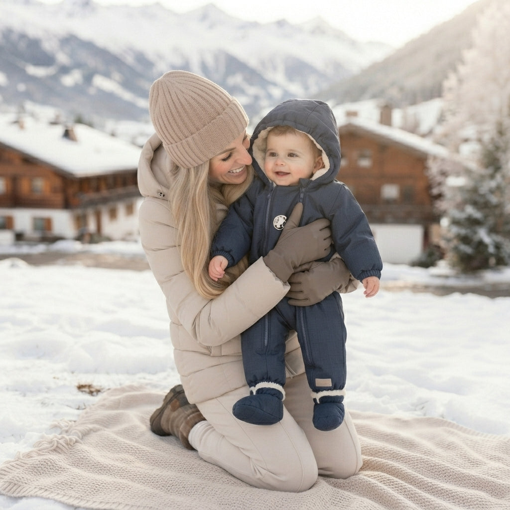 Monkey Mum® Combinaison d’hiver softshell pour enfant avec laine d’agneau - Veillée de conte de fées, 2e qualité - taille 62/68