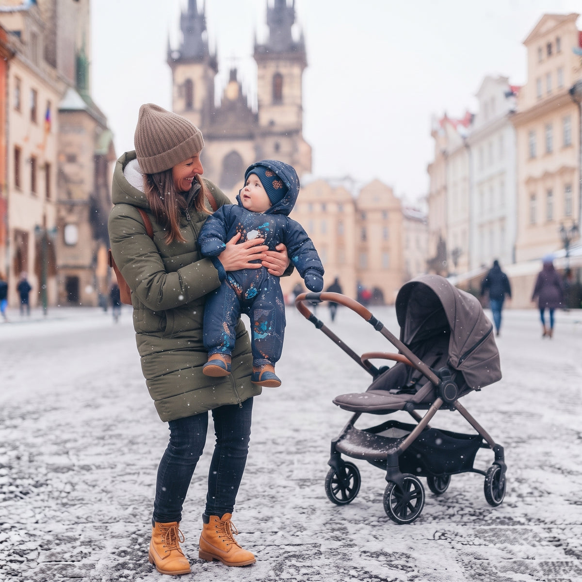 Monkey Mum® Combinaison d’hiver softshell pour enfants avec doublure en mouton - Conte du soir féerique avec un ours - taille 62/68, 74/80