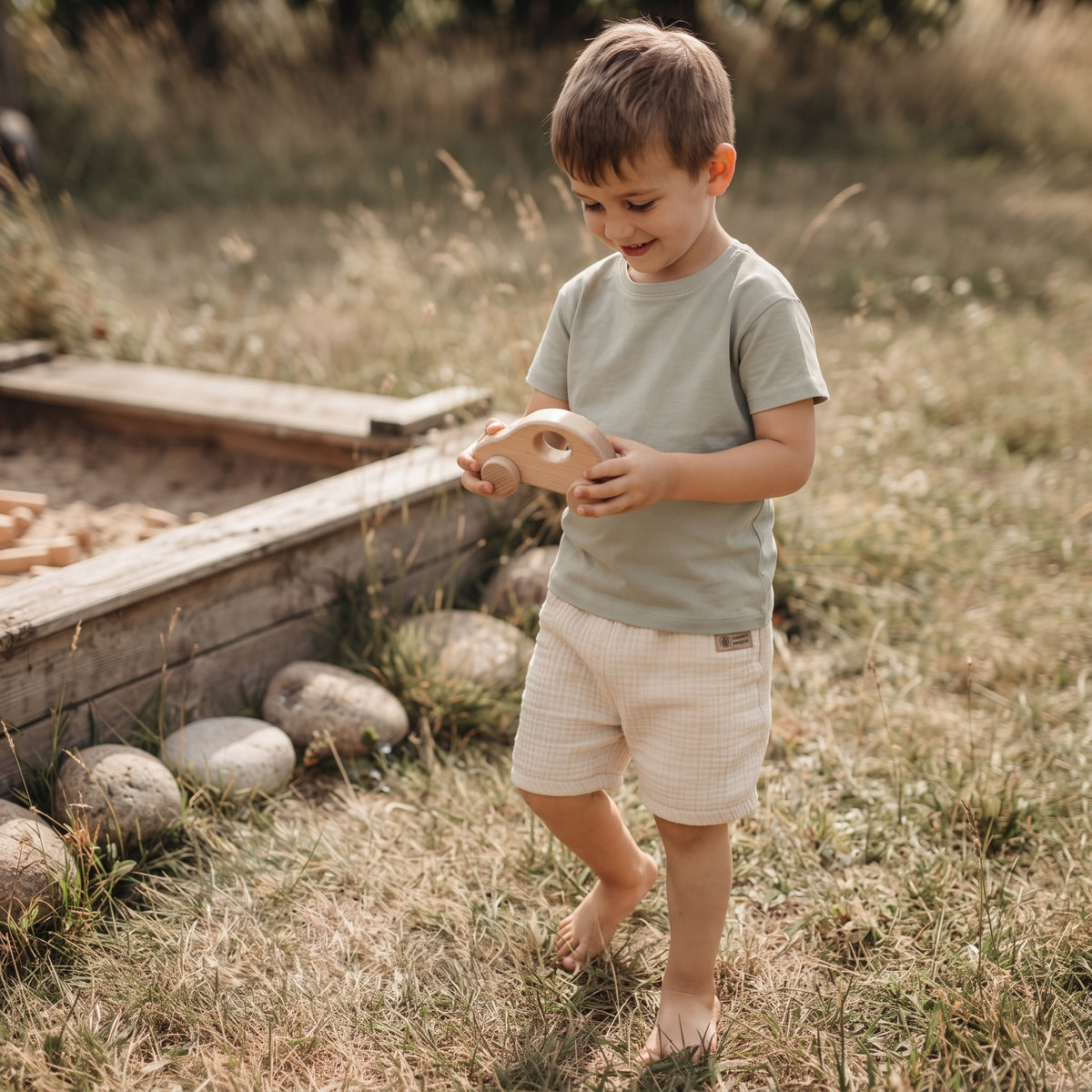 Short en mousseline Monkey Mum® - Beige