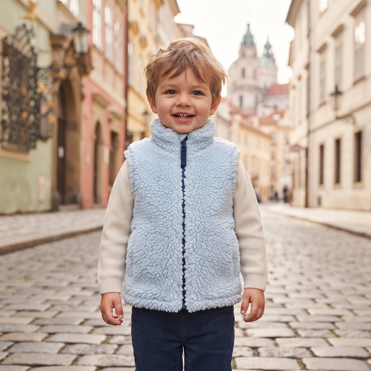Teddyvest Monkey Mum®  - Lichtblauw