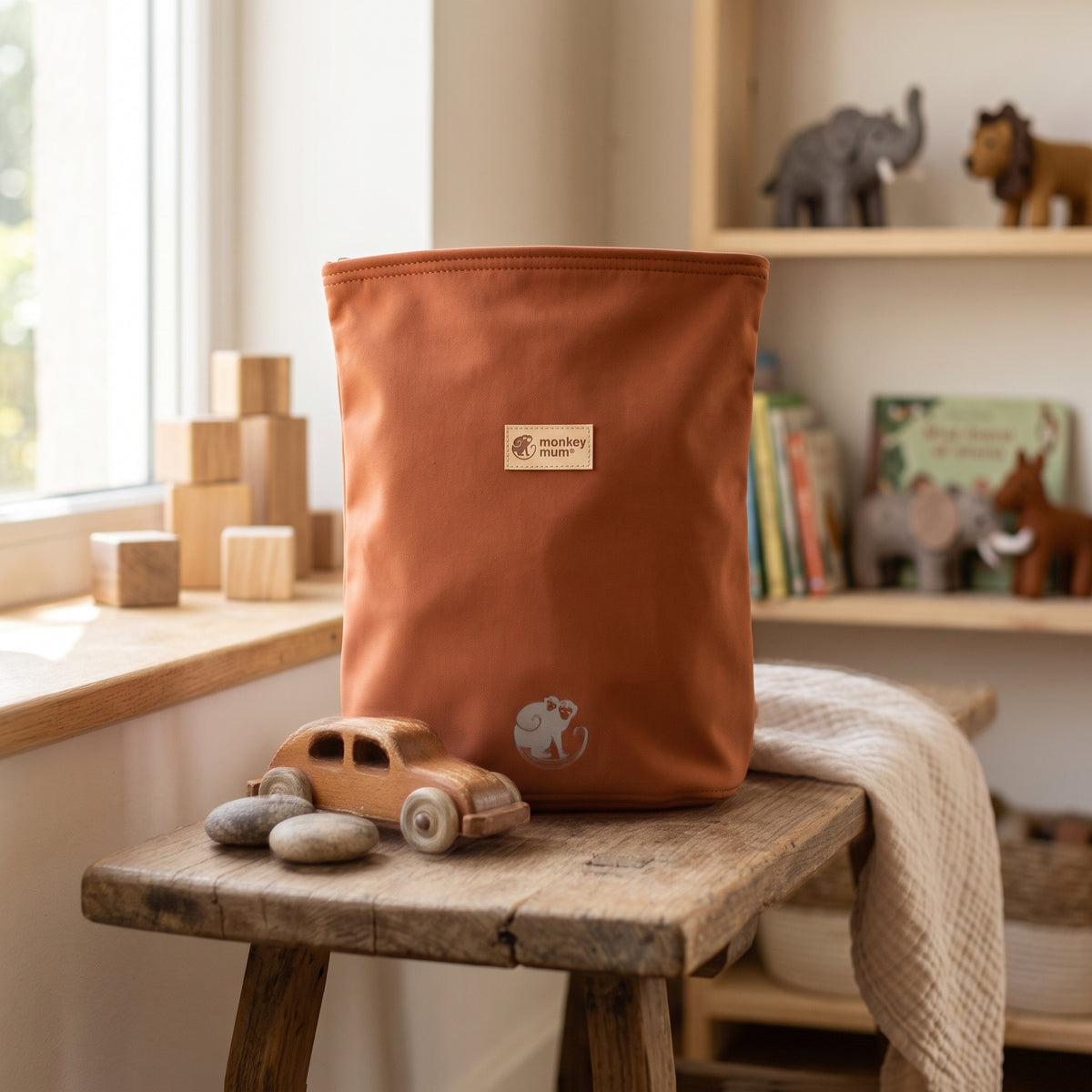 Petit sac à dos softshell pour enfant Monkey Mum® - Feuilles d'automne