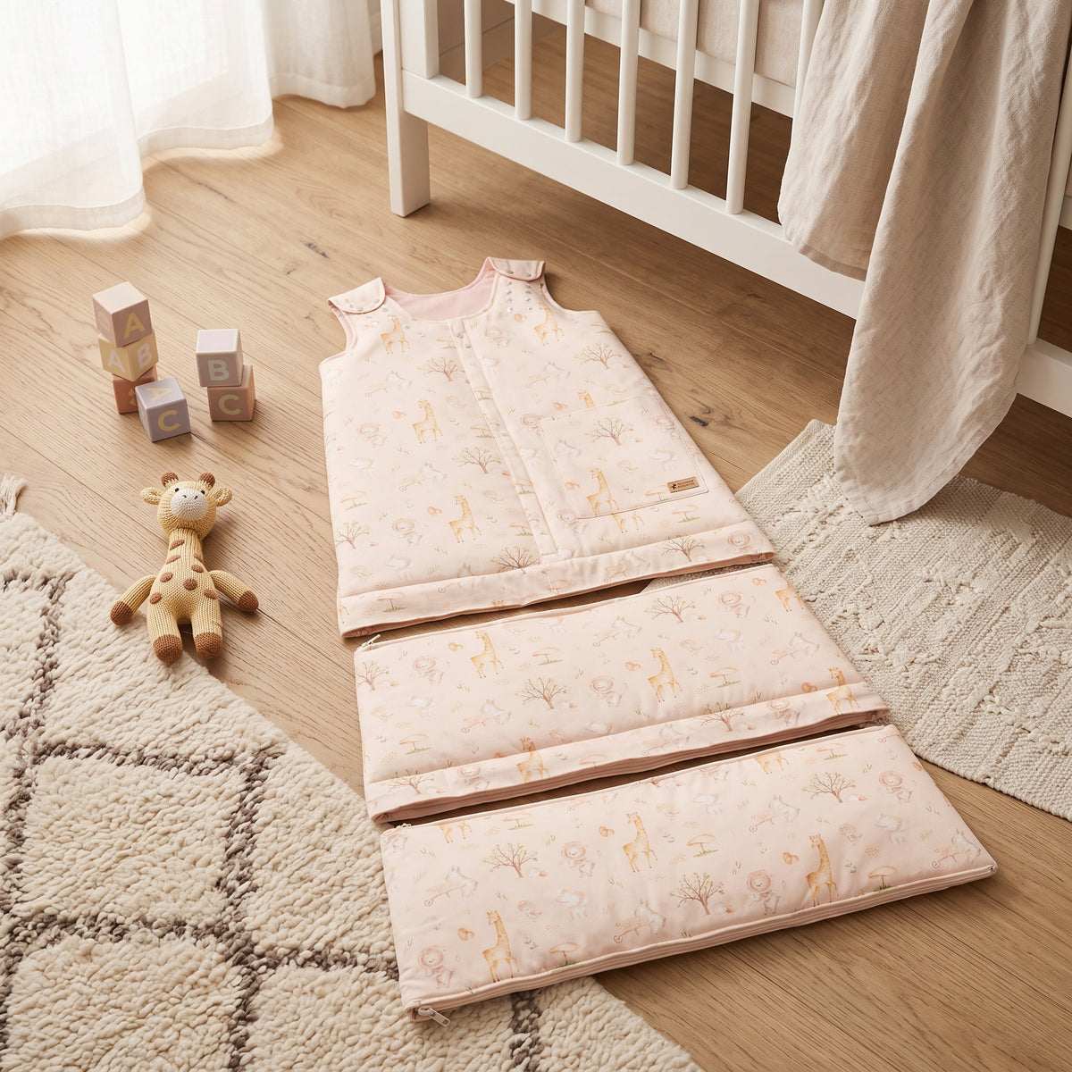 Sac de couchage évolutif d’hiver Monkey Mum® 0 - 4 ans - lot - Printemps avec des petits animaux