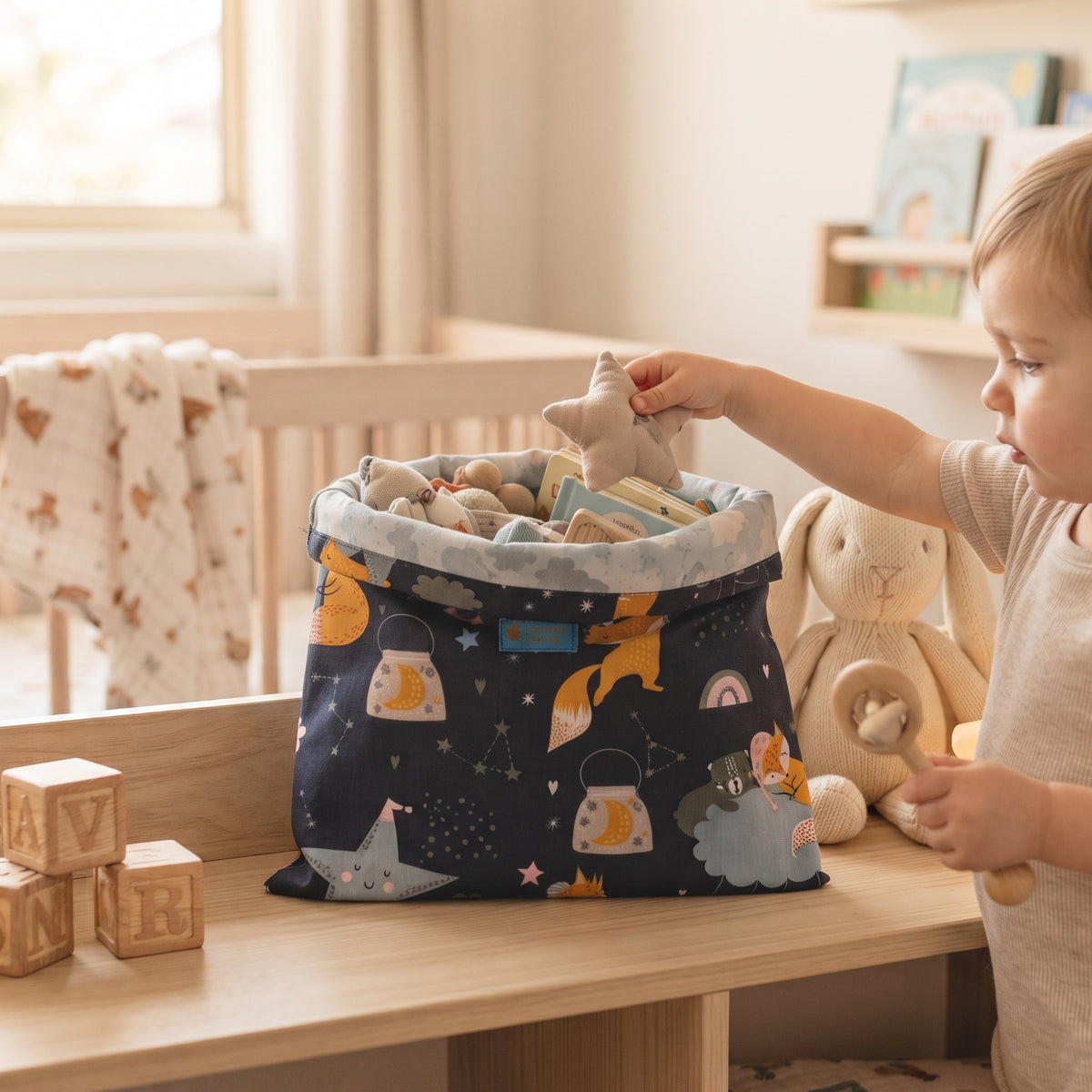 Sac en tissu Monkey Mum® - Animaux étoilés