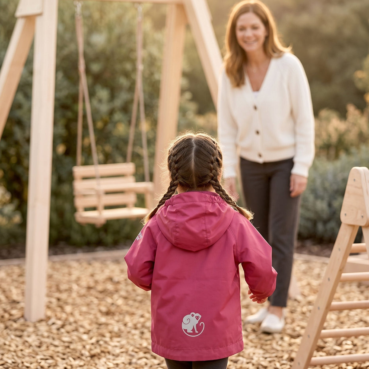 Monkey Mum® Veste coupe-vent avec manches raglan - Bordeaux