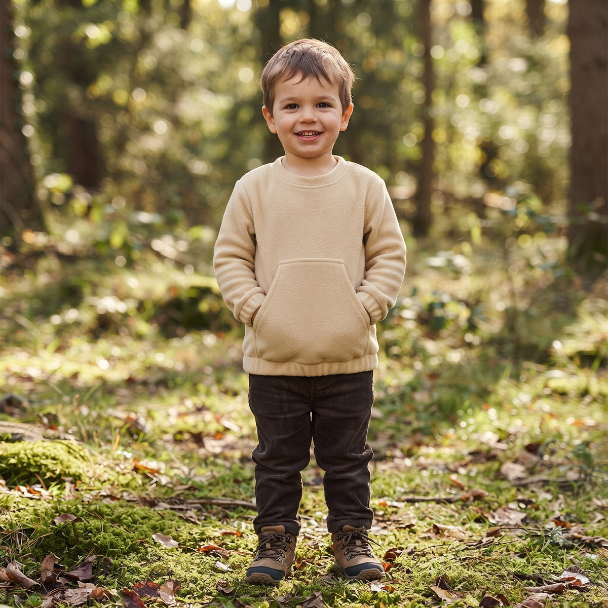 Sweat en polaire à enfiler Monkey Mum® - Beige