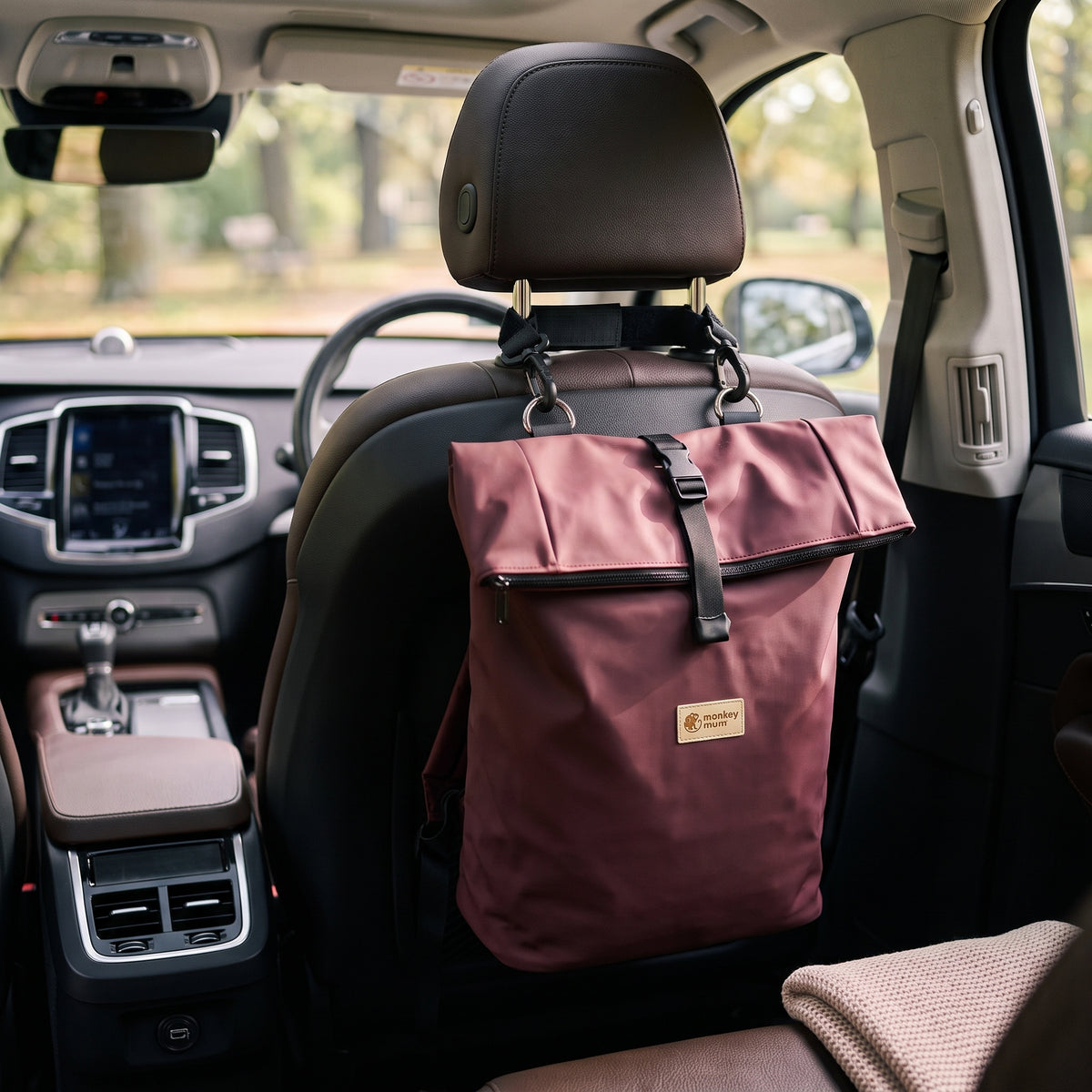Monkey Mum® Softshell rugzak voor kinderwagen – Berenpootafdruk
