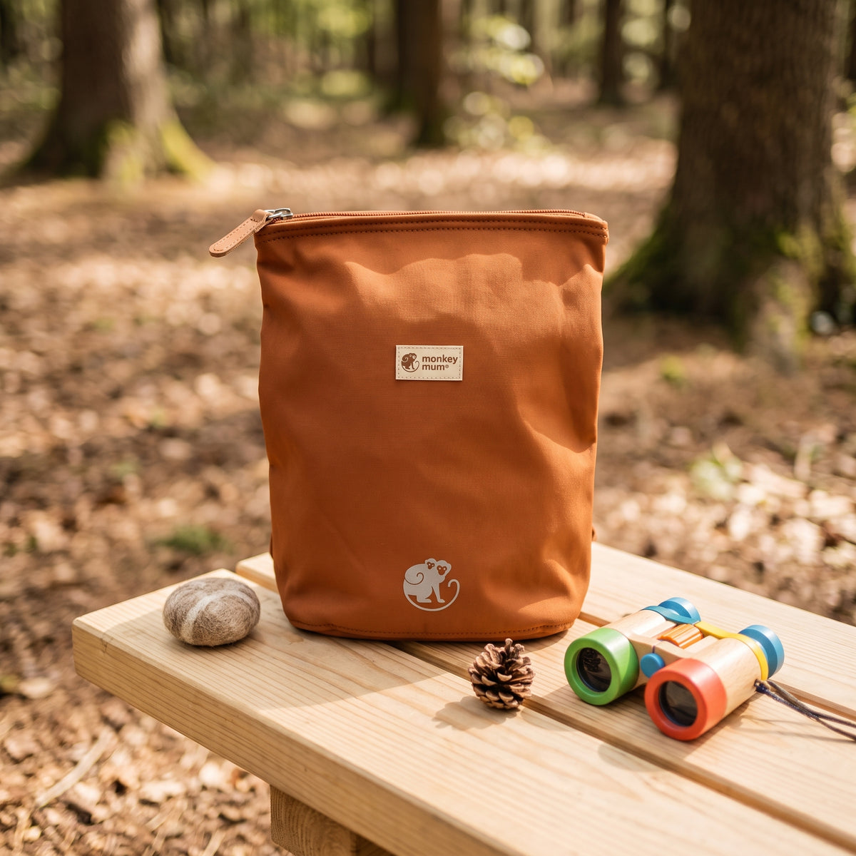 Petit sac à dos softshell pour enfant Monkey Mum® - Feuilles d'automne