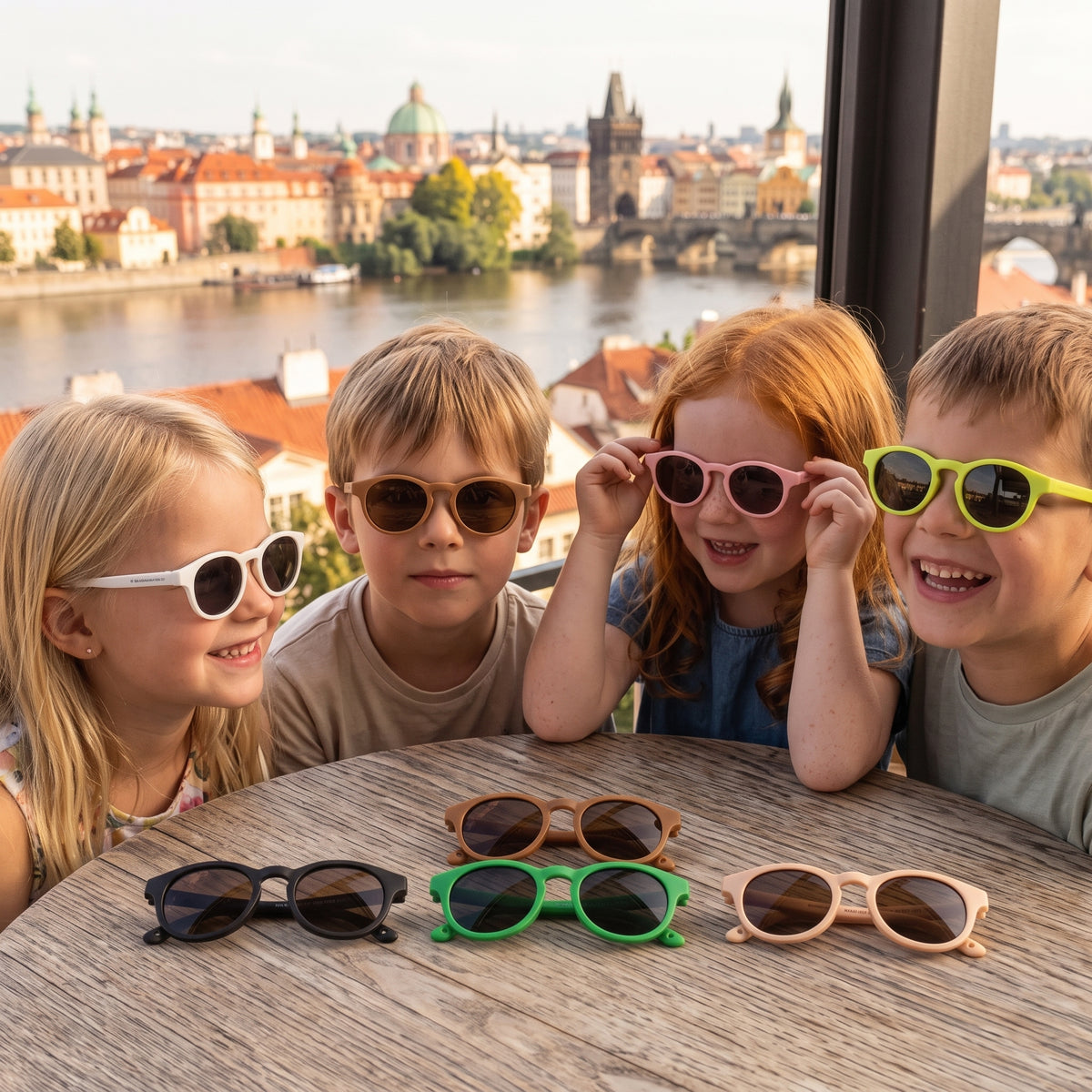 Lunettes de soleil pour enfants Monkey Mum® - Expression de singe - plusieurs couleurs