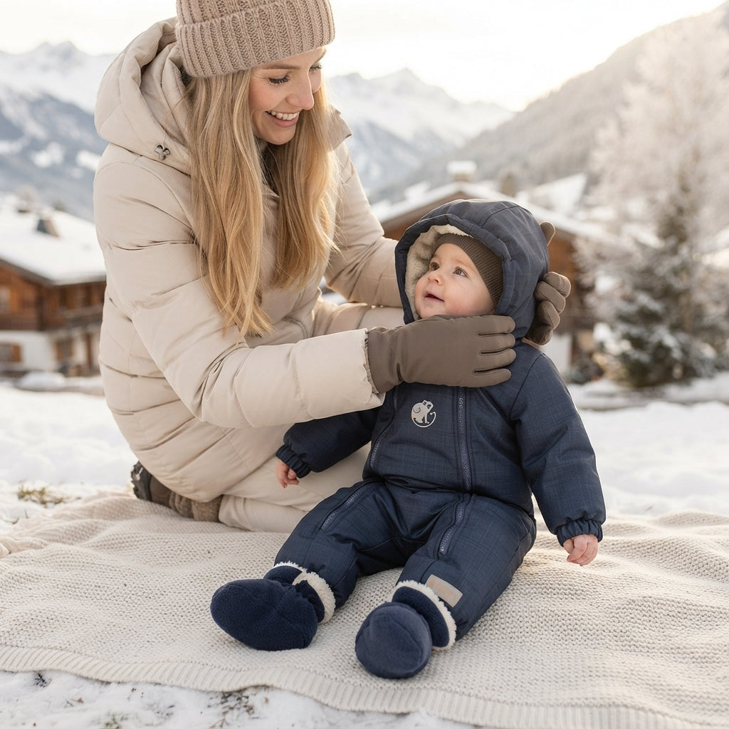 Monkey Mum® Combinaison d’hiver softshell pour enfant avec laine d’agneau - Veillée de conte de fées, 2e qualité - taille 62/68