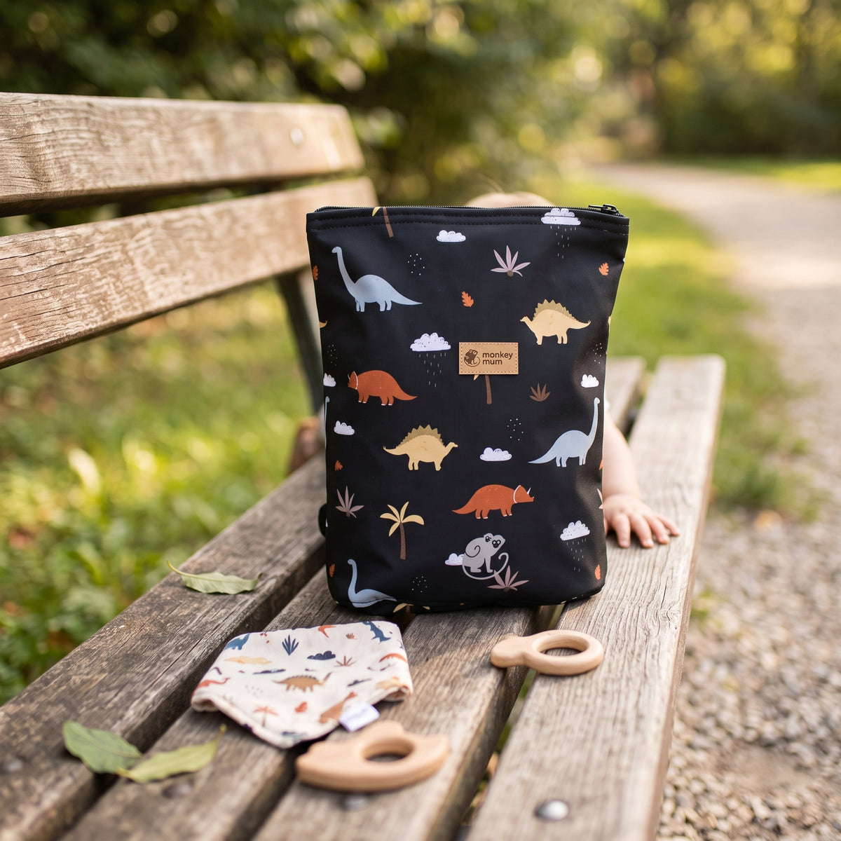 Petit sac à dos softshell pour enfants Monkey Mum® - Route des dinosaures