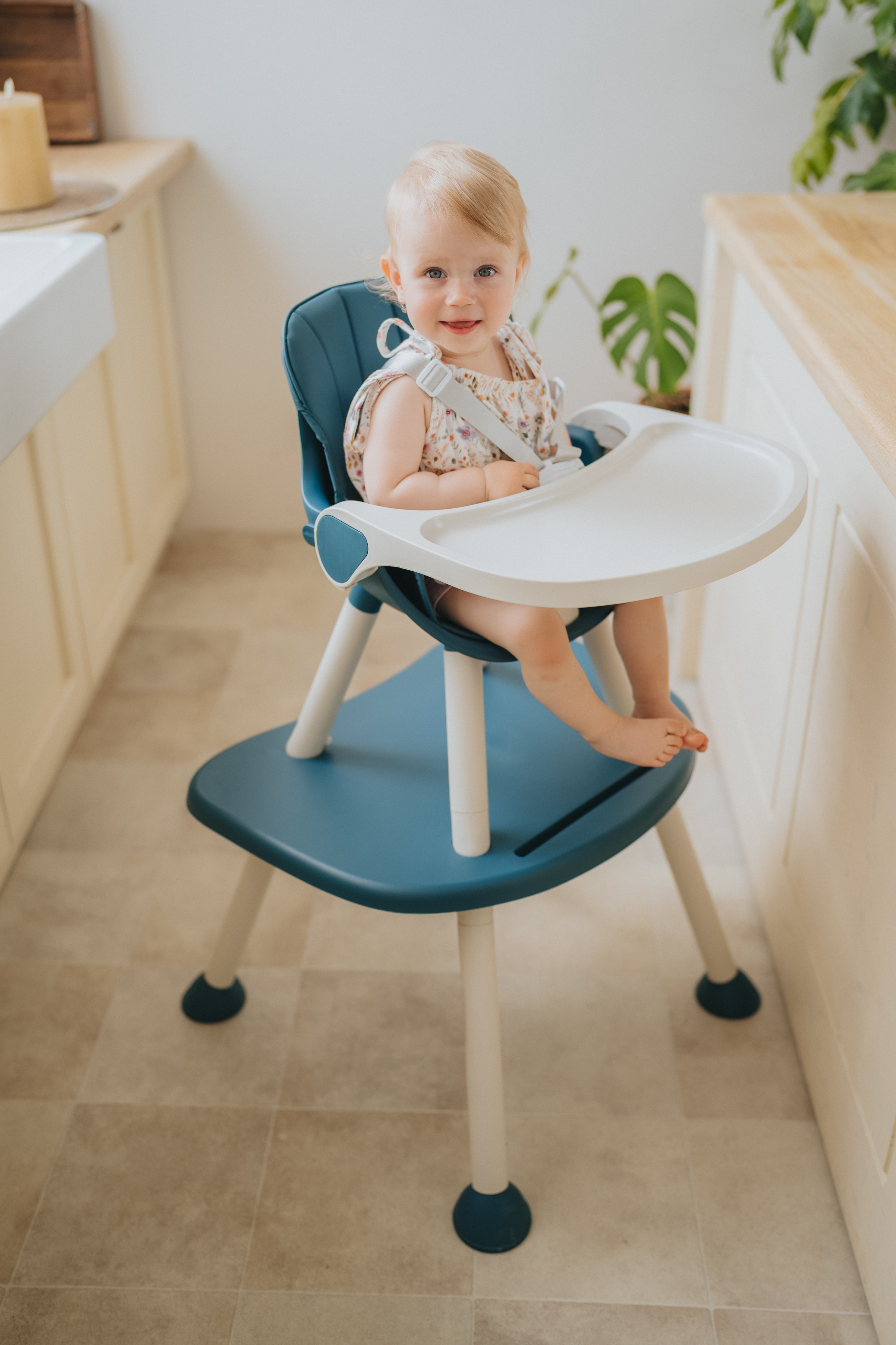 Kinder kinderstoel 2v1 Grow - Blauw