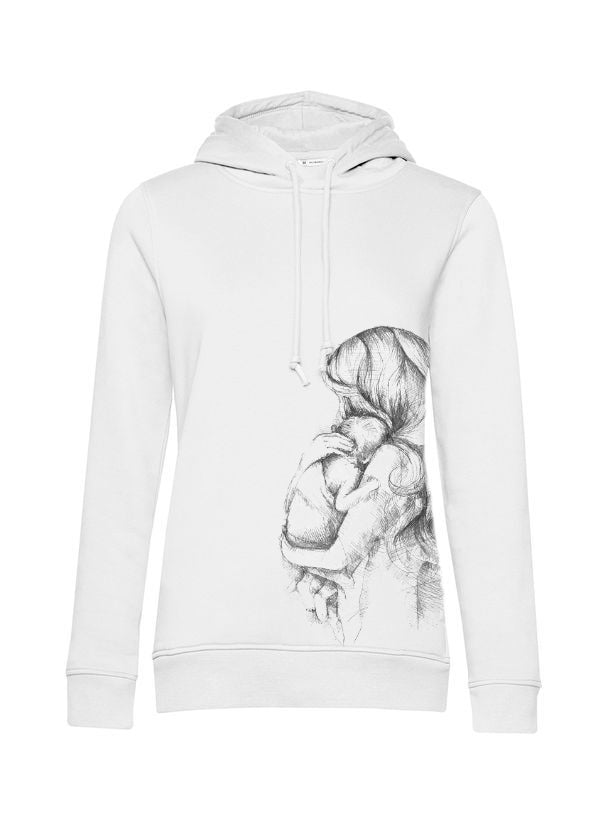 Sweat d’allaitement Monkey Mum® blanc - maman aimante, 2e qualité - taille L
