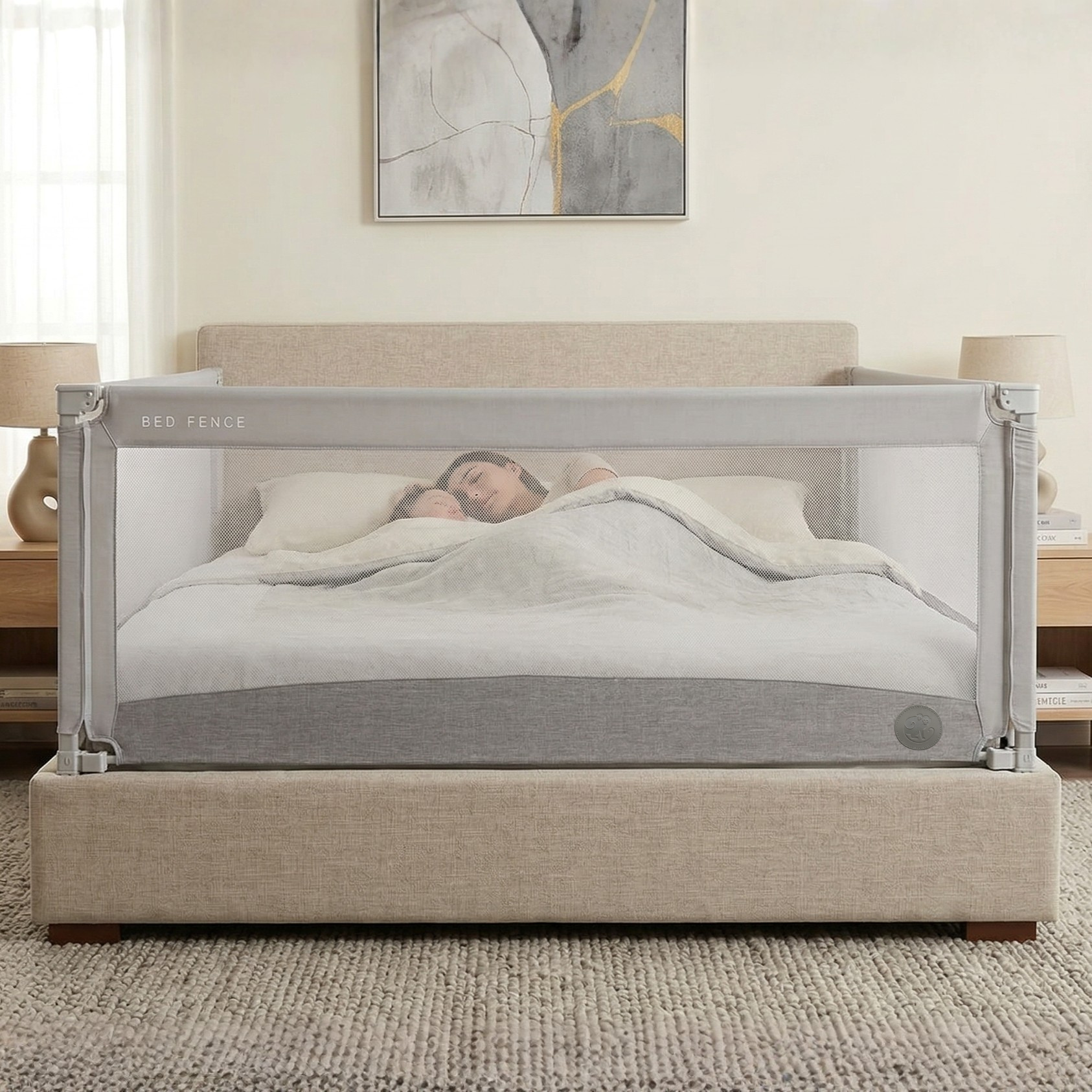 Bedhekje Monkey Mum® Economy - lichtgrijs