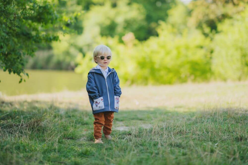 Kinder-softshellbroek met membraan Monkey Mum® - Herfstbladeren