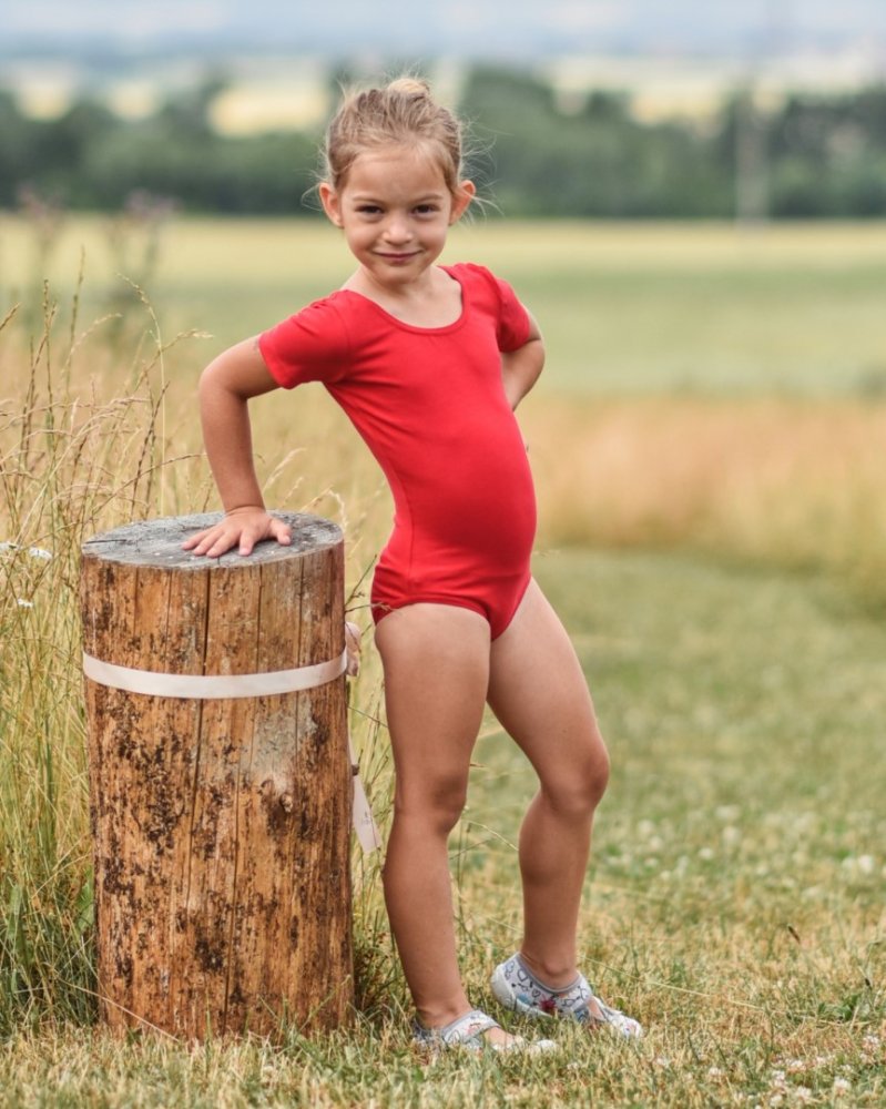 Ballet- en turntrui voor meisjes, rood