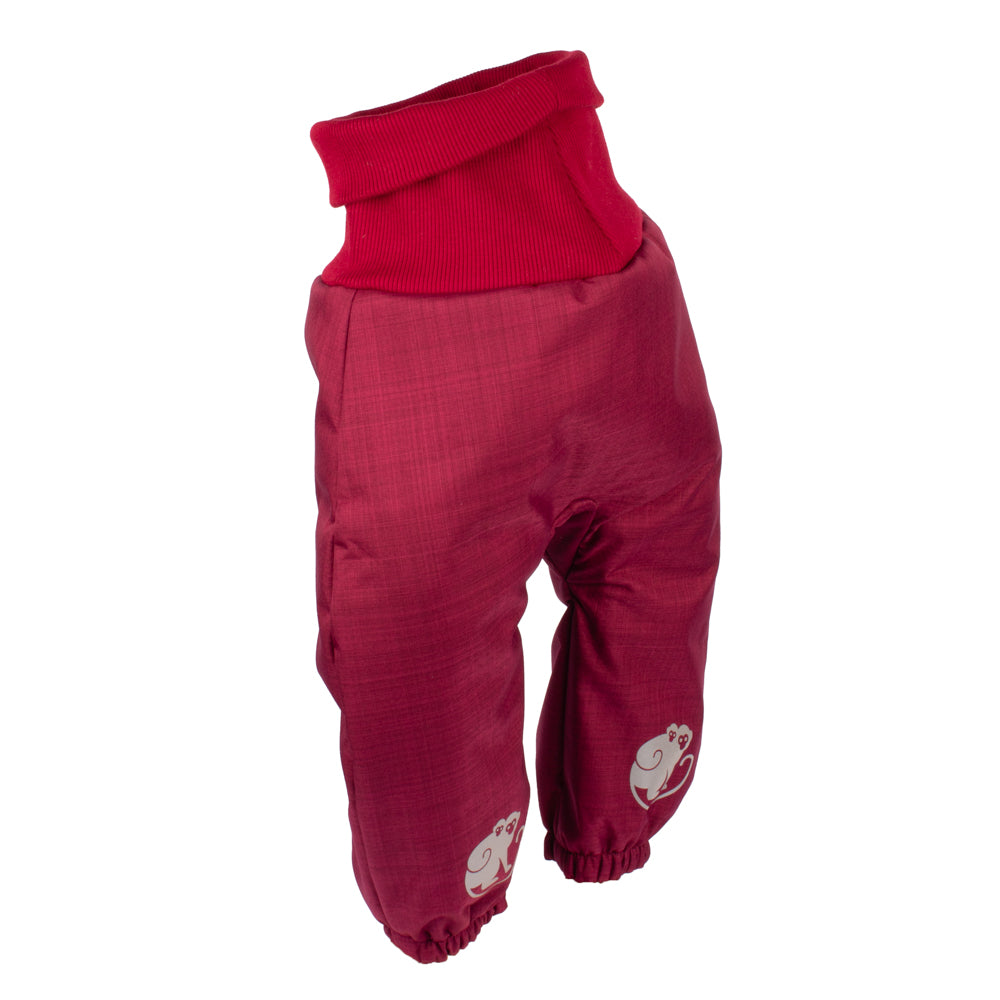 Pantalon d’hiver softshell évolutif enfant avec doublure en mouton Monkey Mum® - Petit Chaperon rouge bordeaux