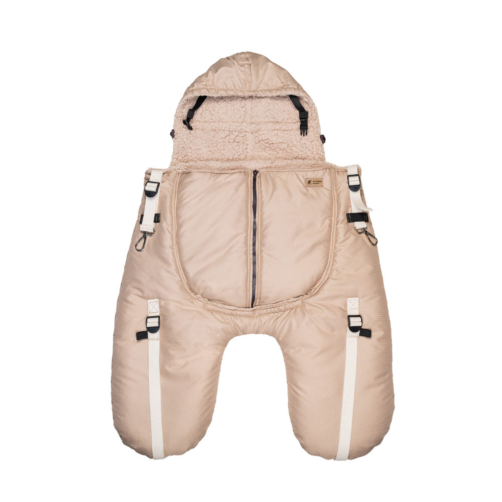 Monkey Mum® Verwarmende tas van raschelmateriaal met teddyfleece voor draagzak of kinderwagen Carrie - Leeuwtje