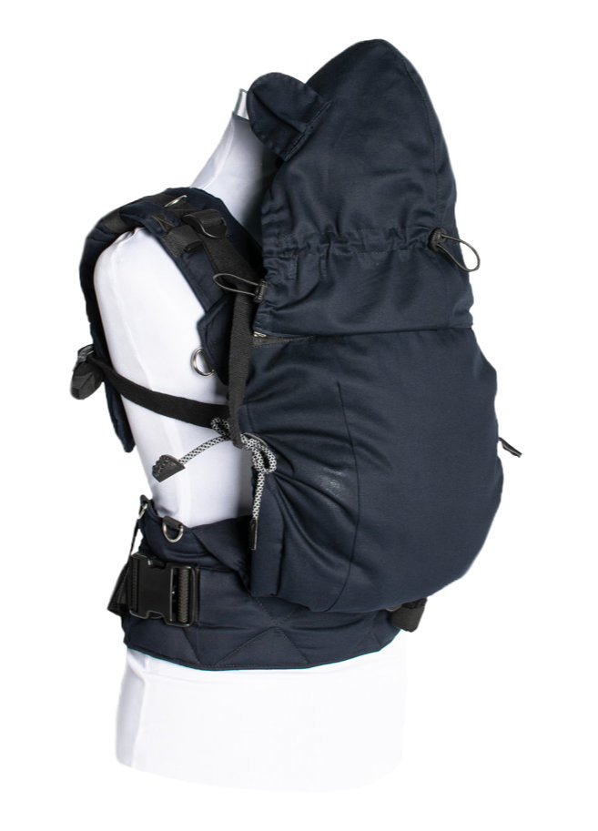 Monkey Mum® Lichte capuchon voor de Carrie-draagzak - Zilveren duisternis