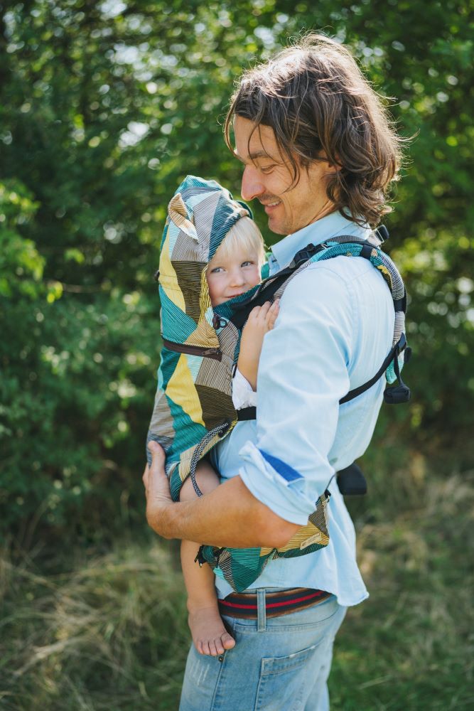 Monkey Mum® Ergonomische meegroei-draagzak Carrie - Betoverende geometrie