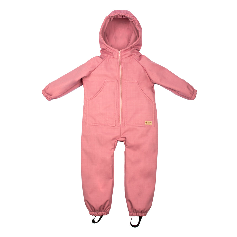 Monkey Mum® Combinaison d’hiver softshell pour enfants avec doublure en mouton - Petit mouton rose - taille 98/104, 110/116