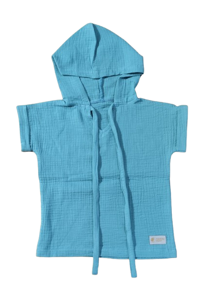 Mousseline hoodie Monkey Mum® - Muntgroen