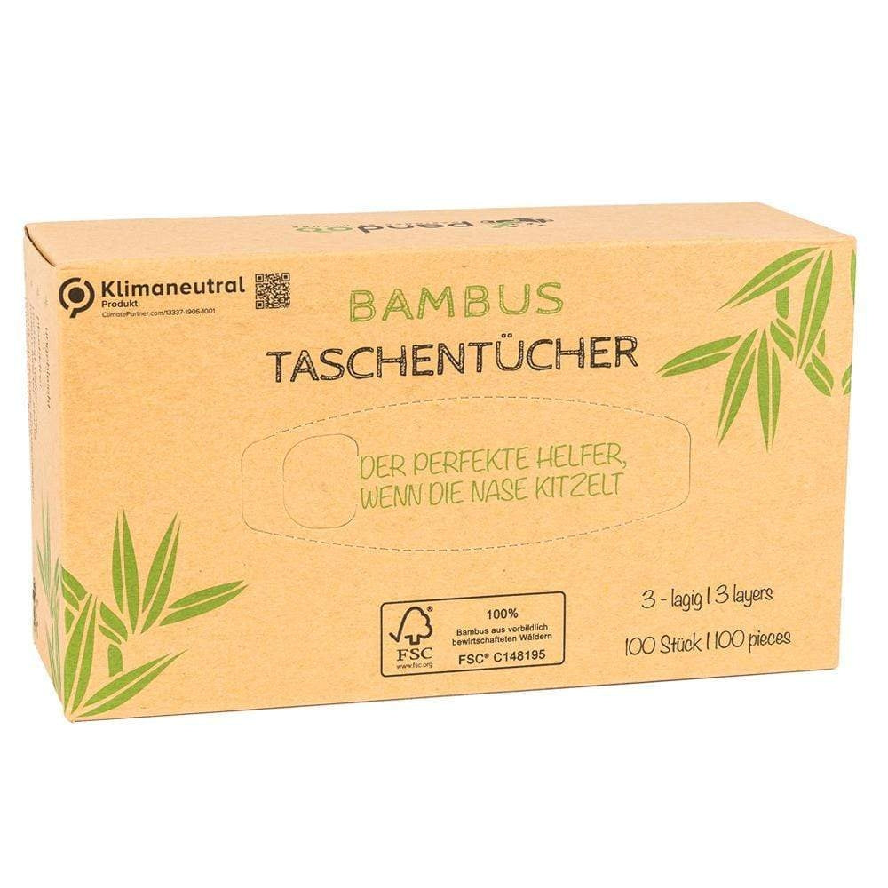 Bamboe wegwerpzakdoeken 3-laags, 100 stuks