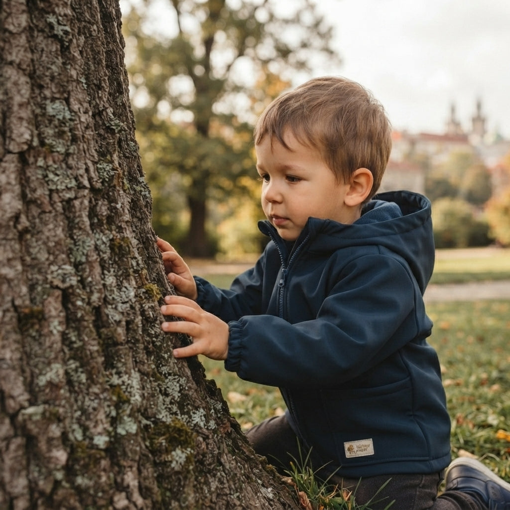 Veste softshell pour enfant avec membrane Monkey Mum® - Ciel nocturne