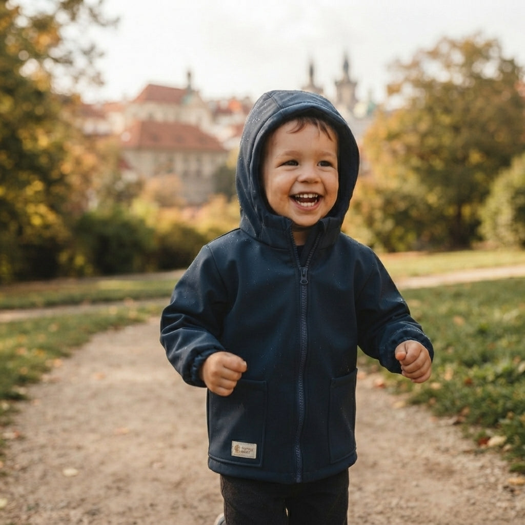 Veste softshell pour enfant avec membrane Monkey Mum® - Ciel nocturne
