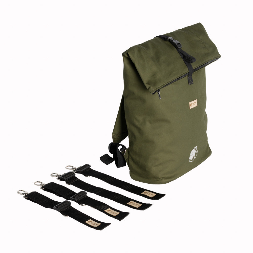 Monkey Mum® Sac à dos intégré en sergé pour porte-bébé Carrie - Couleurs de la forêt