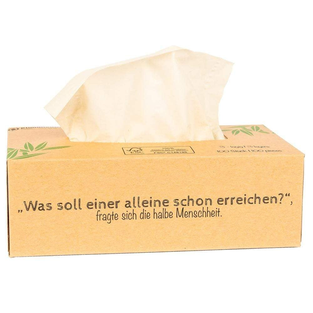 Bamboe wegwerpzakdoeken 3-laags, 100 stuks