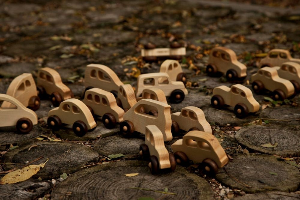 Wooden Story Auto uit de jaren 30