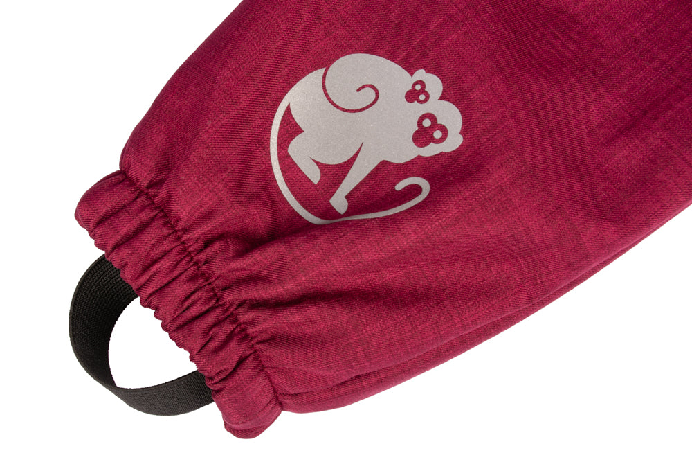 Meegroeiende kinder-winter-softshellbroek met teddyfleece Monkey Mum® - Bordeaux Roodkapje