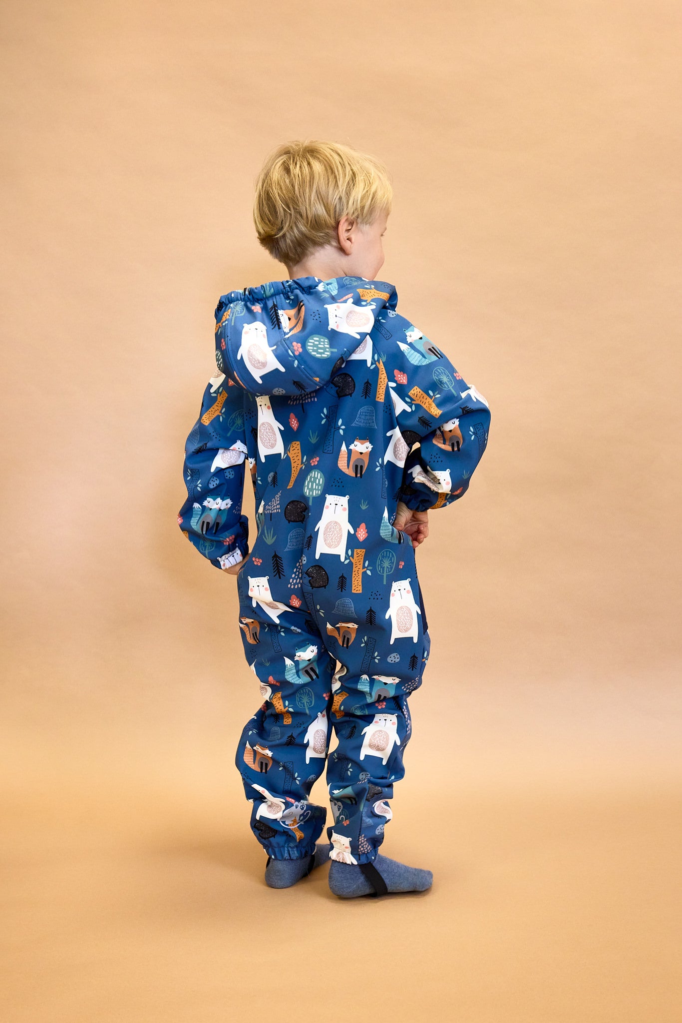 Monkey Mum® Combinaison softshell avec membrane – Constellation des dinosaures - taille 98/104, 110/116