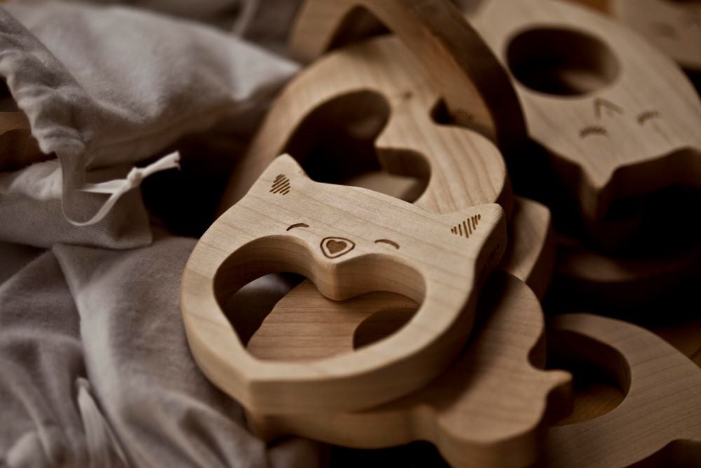Wooden Story Bijtspeelgoed - Eendje