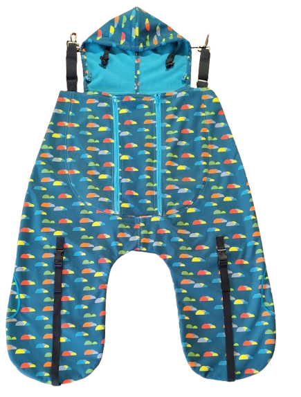 Monkey Mum® Gevoerde softshelltas voor draagdoek of kinderwagen Carrie - Schildpadje