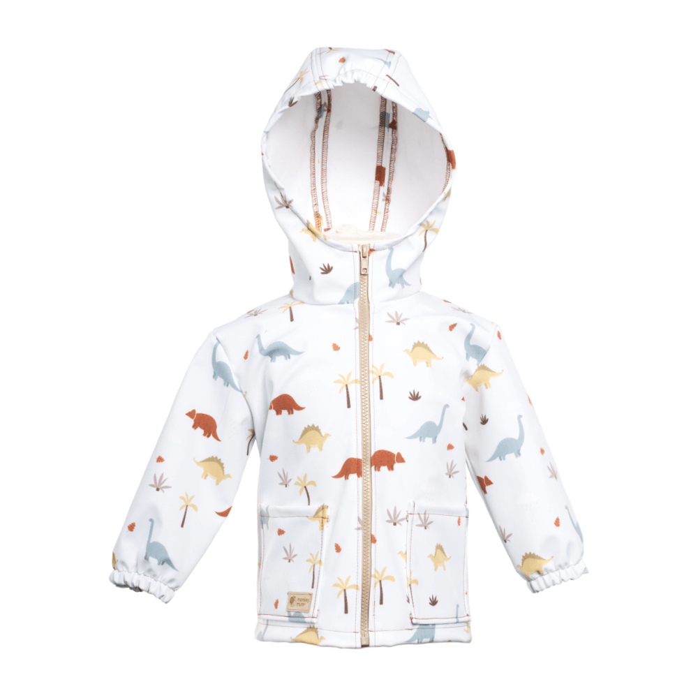 Veste softshell pour enfant avec membrane Monkey Mum® - Histoire de dinosaures