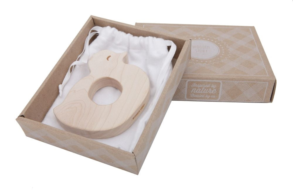 Wooden Story Bijtspeelgoed - Eendje