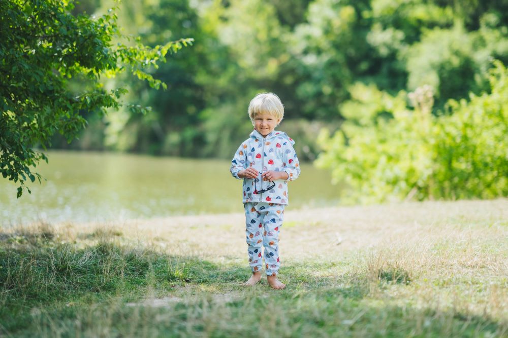 Pantalon softshell évolutif pour enfant avec membrane Monkey Mum® - Amanites multicolores
