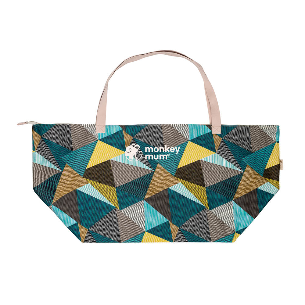 Monkey Mum® Sac de voyage en tissu pour accessoires Carrie - Charme géométrique