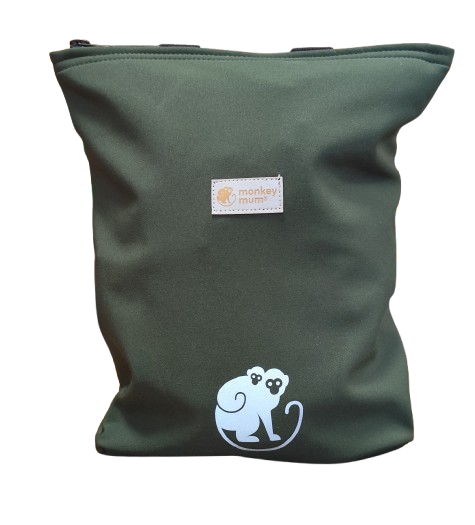 Kinder softshell rugzak Monkey Mum®  - Donkergroen