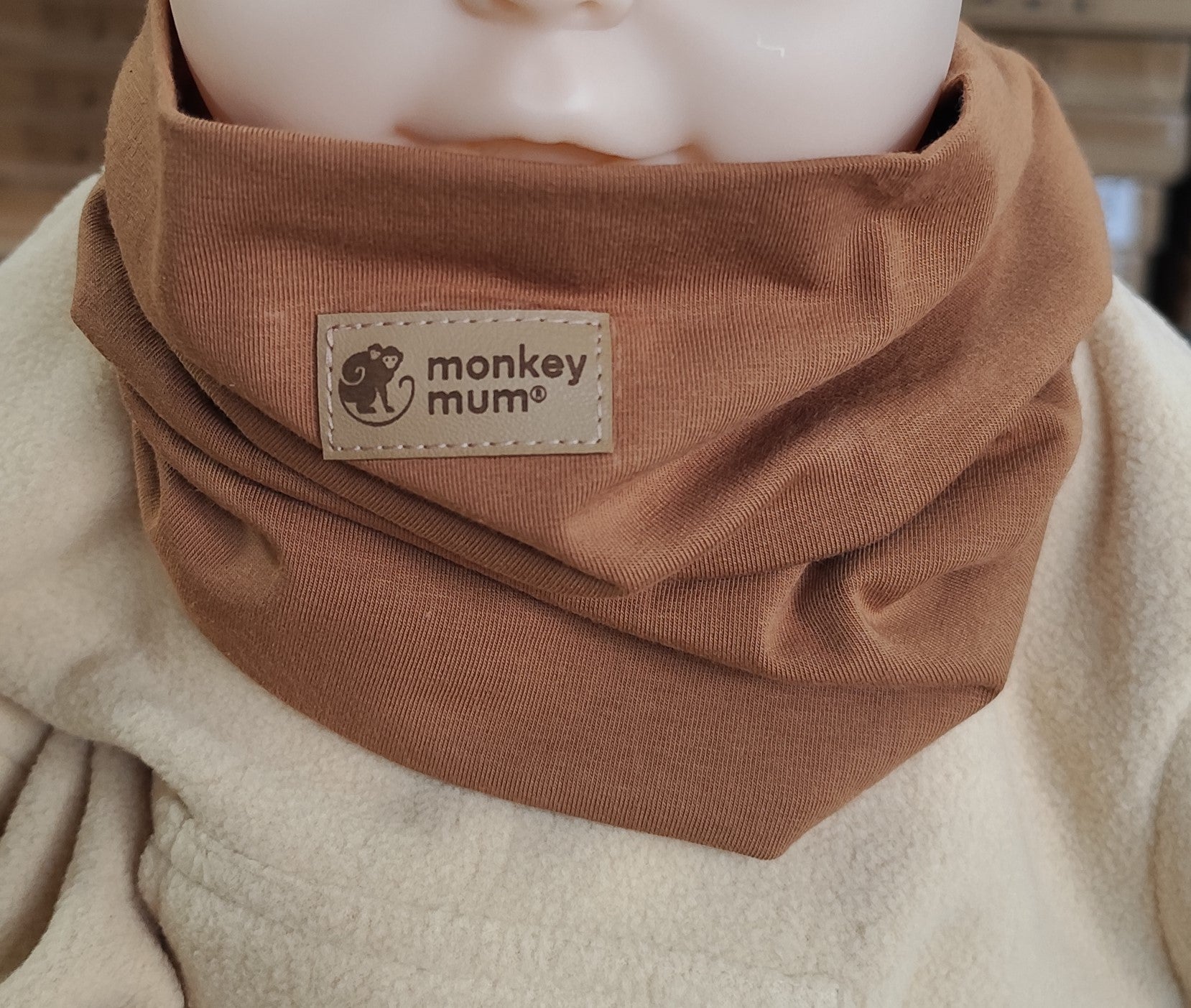Tour de cou Monkey Mum® - Marron clair